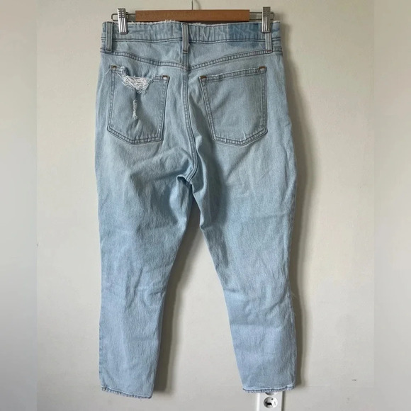 Abercrombie & Fitch High Rise The Skinny Light Wash Distressed Size 8 - Picture 5 of 7